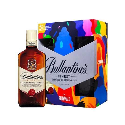 Виски Ballantines Finest 0,7л 40% с 2-мя бокалами купить в