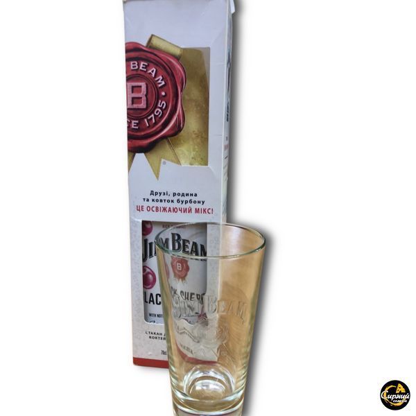 Крепкий ликёр Jim Beam Red Stag black cherry 0,7л 32.5% +1 стакан Хайболл 905232 фото