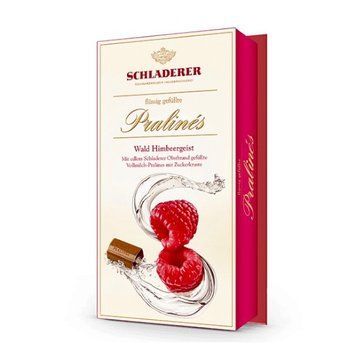 Конфеты шоколадные пралине с бренди (груша, малина, вишня) Schladerer Pralines 148г 905174 фото