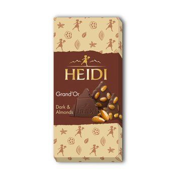 Шоколад Heldi GRANDOR DARK&ALMONDS темний з цілим карамелізованим мигдалем 100 гр 903621 фото