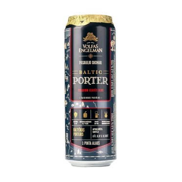 Пиво Volfas Engelman Baltic Porter ж/б 0.568 л
