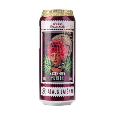 Пиво Volfas Engelman Raspberry Porter  ж/б 0,5л