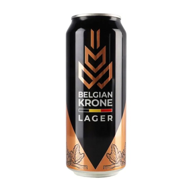 Пиво светлое Belgian Krone Lager ж/б 0,5