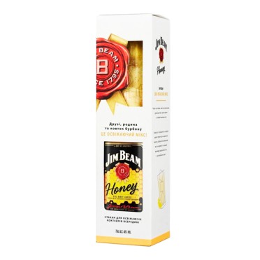 Крепкий ликёр Jim Beam Honey 0.7л 32,5% стакан хайболл