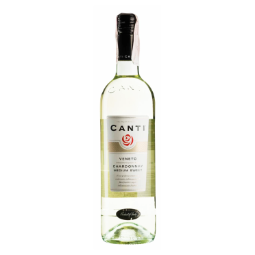 Вино полусладкое белое Шардоне Венето Медиум Свит, Canti 0,75л