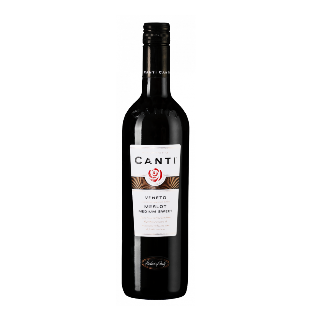 Вино полусладкое красное Мерло Венето Медиум Свит, Canti 0,75л