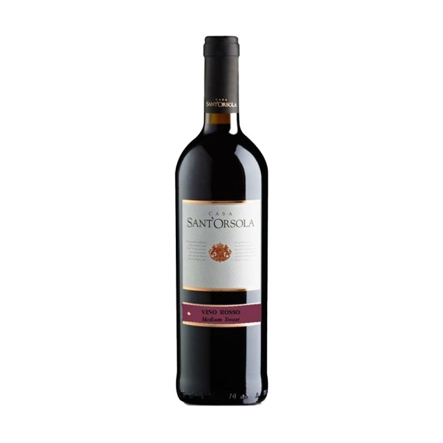 Вино полусладкое красное Россо, Sant`Orsola 0,75л