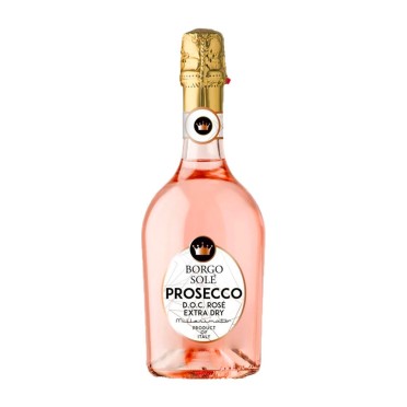 Вино игристе Borgo Sole Prossecco DOC Rose Extra Dry розовое 0,75 л