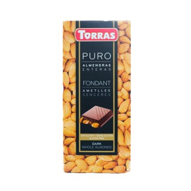 Шоколад Torras  200 гр чорний з мигдалем