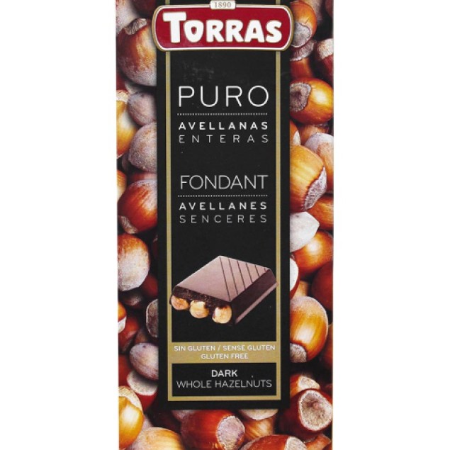 Шоколад  чорний з фундуком Torras  200 г