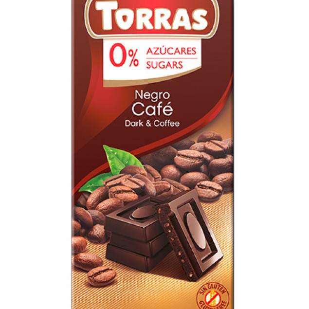 Шоколад Torras чорний 0% цукру яблуко 75 гр