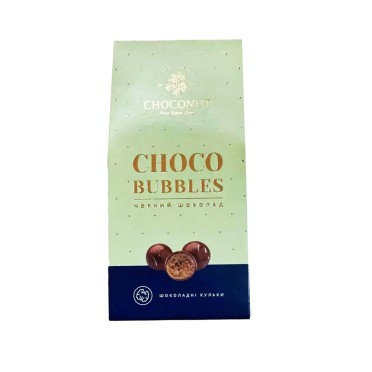 Цукерки  CHOCO BUBBLES  чорний  шоколад 100 г