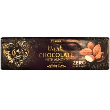 Шоколад Torras  300 гр чорний з мигдалем