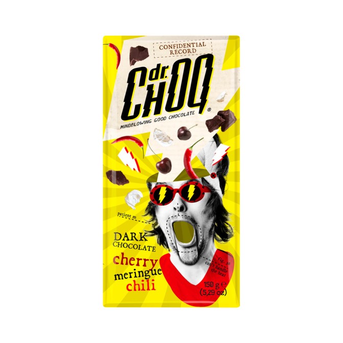 Шоколад чорний Dr.Choq Dark Cherry Chili 150г