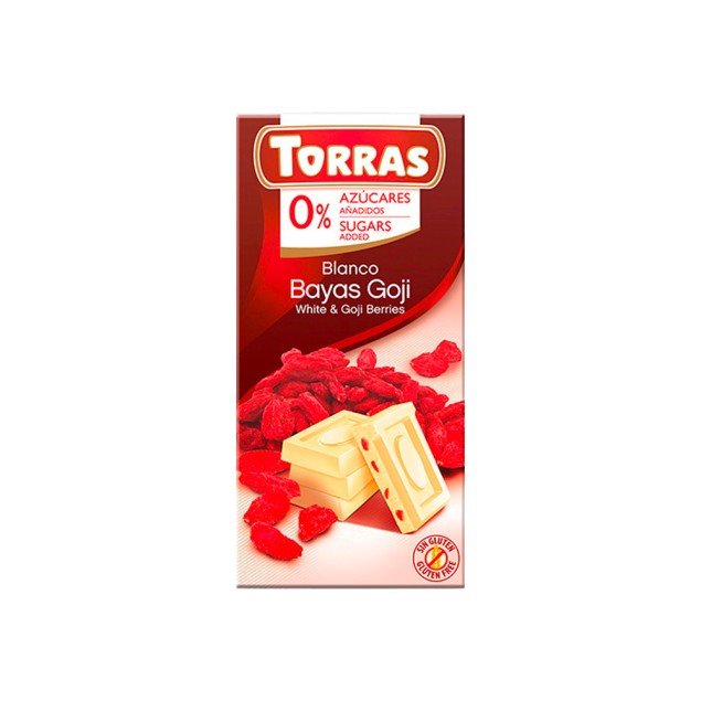 Шоколад білий Torras 0% цукру годжі 75 г
