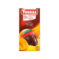 Шоколад чорний Torras 0% цукру з манго 75г