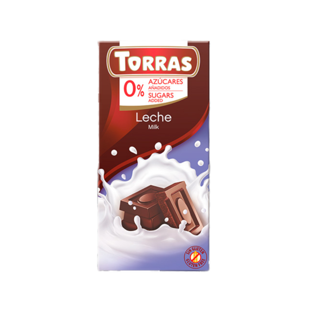 Шоколад Torras молочний 0%  