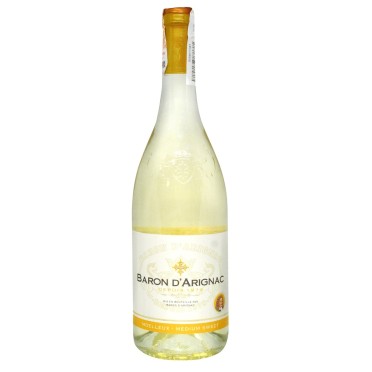 Вино напівсолодке біле Блан 0,75л Baron d'Arignac