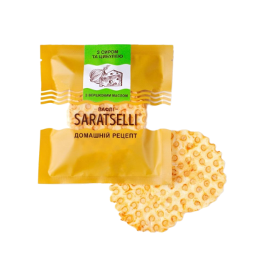 Вафли Saratselli  с  сыром и луком 55 г